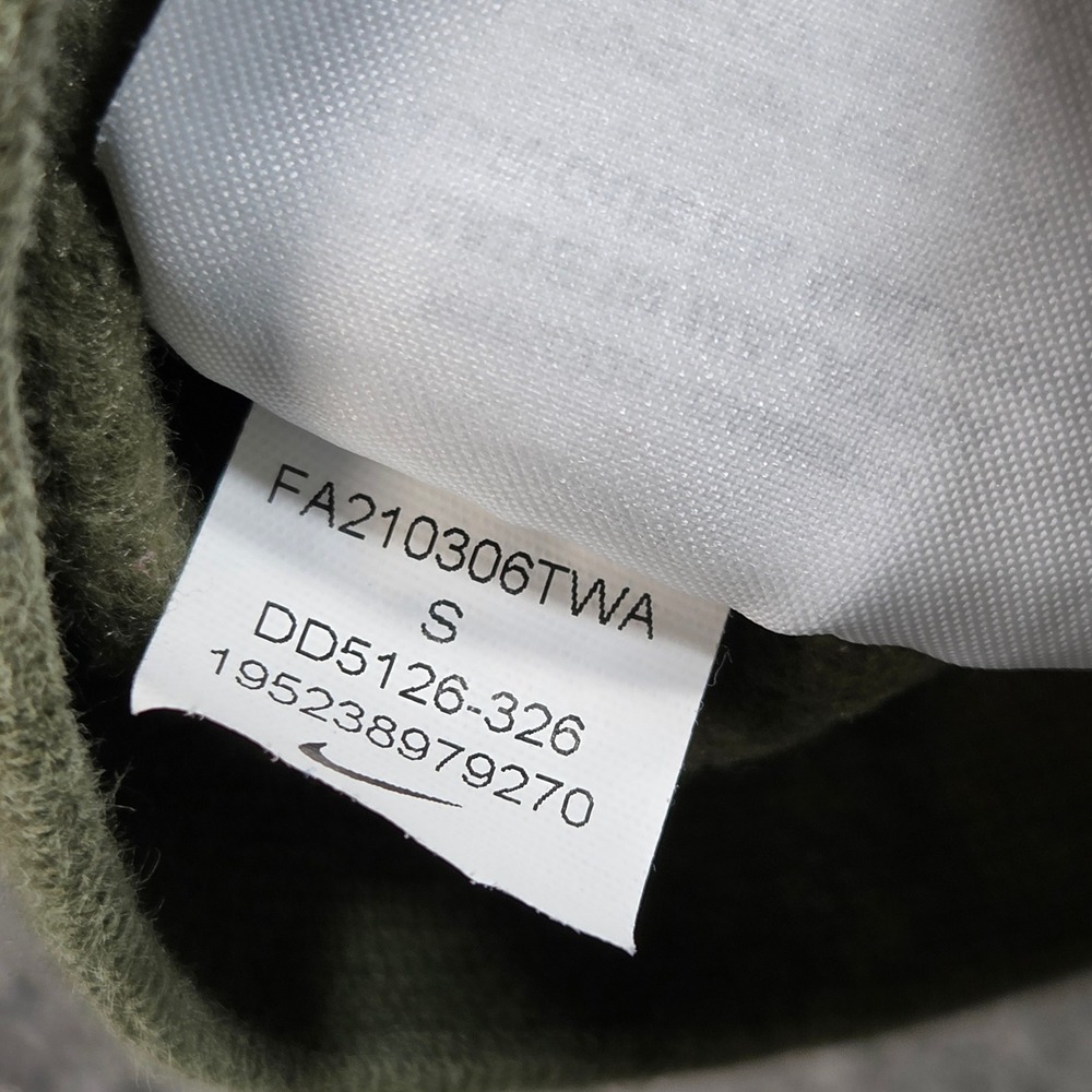 Nike Hoodie Mens Small Olive Green Camo Tiger Stripe Fleece Sweatshirt - Picture 9 of 9